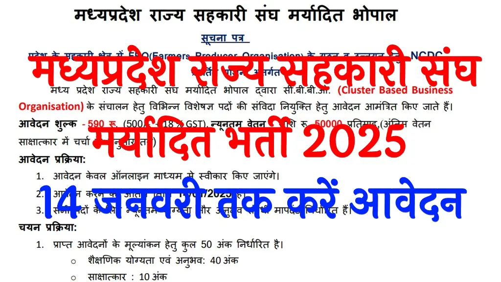 MPSCU Recruitment 2025