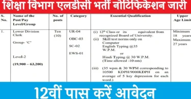 National Education LDC Bharti