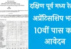 Railway SECR Apprentice Bharti 2025