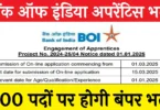 Bank of India Apprentices Bharti Form 2025